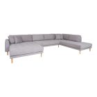 Arden XXL Lounge Sofa U alaku ülőgarnitúra 370 cm szürke - balos