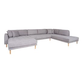   Arden XXL Lounge Sofa U alaku ülőgarnitúra 370 cm szürke - balos