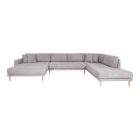 Arden XXL Lounge Sofa U alaku ülőgarnitúra 370 cm szürke - balos