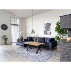 Arden Lounge Sofa sarok ülőgarnitúra 290 cm sötétkék bársony - balos