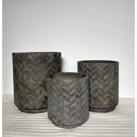 Design virágtartó VANTIQUE I. antik barna-szürke L