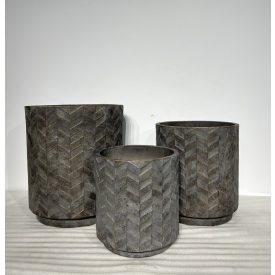 Design virágtartó VANTIQUE I. antik barna-szürke S