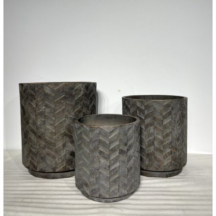 Design virágtartó VANTIQUE I. antik barna-szürke Készlet