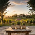 Design virágtartó TERRA ANTIQUA világos terracotta S