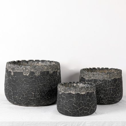 Design virágtartó TERRA ANTIQUA NOIR fekete M