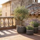 Design virágtartó TERRA ANTIQUA NOIR fekete Készlet