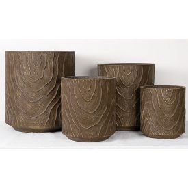 Design virágtartó VELLUM MARRON II. barna-arany L