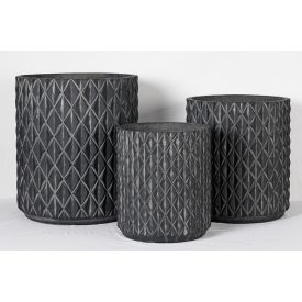 Design virágtartó RHOMBARA NOIR I. fekete L