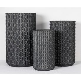 Design virágtartó RHOMBARA NOIR II. fekete L