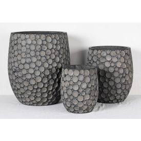   Design virágtartó GLOBERA GRIS NOIR II. szürke-fekete Készlet