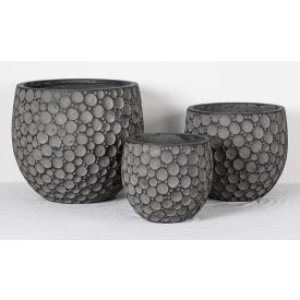   Design virágtartó GLOBERA GRIS NOIR III. szürke-fekete Készlet