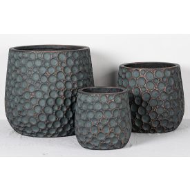   Design virágtartó GLOBERA GRAPHITE BLUE I. grafitkék-bronz S