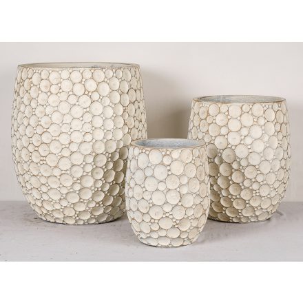 Design virágtartó GLOBERA BEIGE II. bézs Készlet