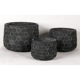 Design virágtartó HEXARA NOIR I. fekete S