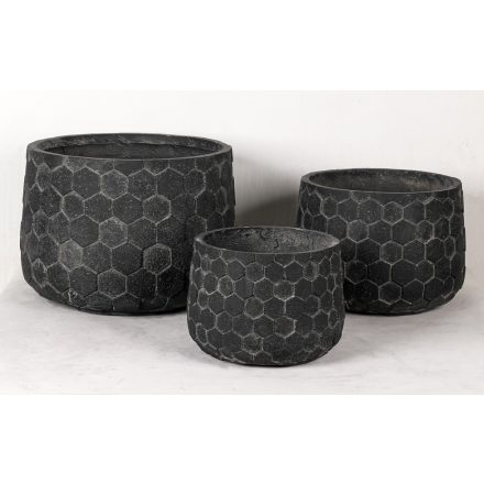 Design virágtartó HEXARA NOIR I. fekete S