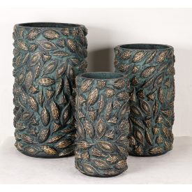   Design virágtartó VIREA TEAL PATINA II. kékeszöld-arany Készlet